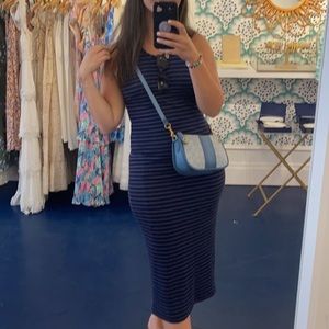 Marine Layer Striped Midi Dress